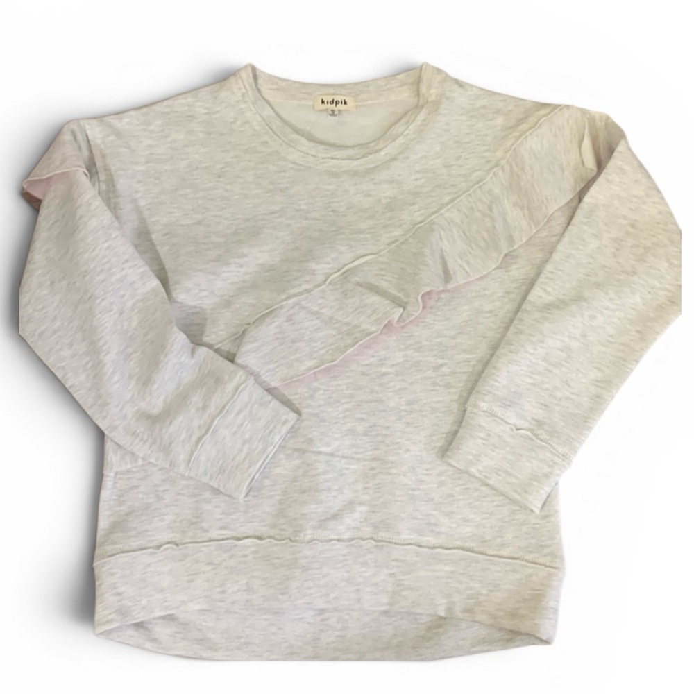 Kidpik Girls XL 14 Ruffle Sweatshirt Pink Tulle Cozy Pullover NWT